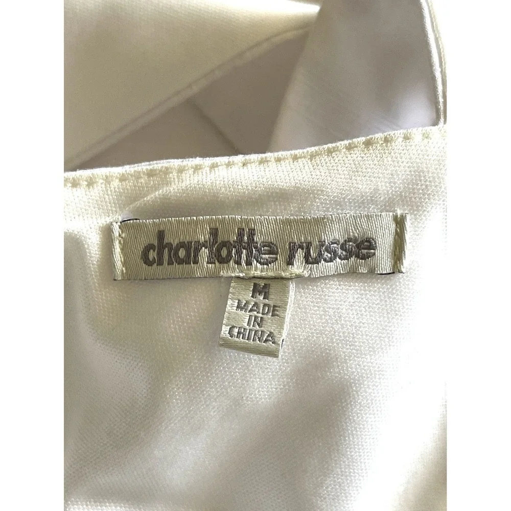 Charlotte Russe Womens Y2K Coquette Dress Size M White Petticoat Fairy Angelcore - Picture 5 of 9